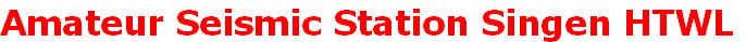 Amateur Seismic Station Singen HTWL